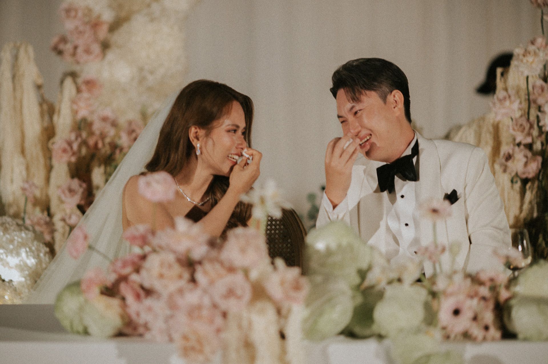 Wedding couple, candid moment